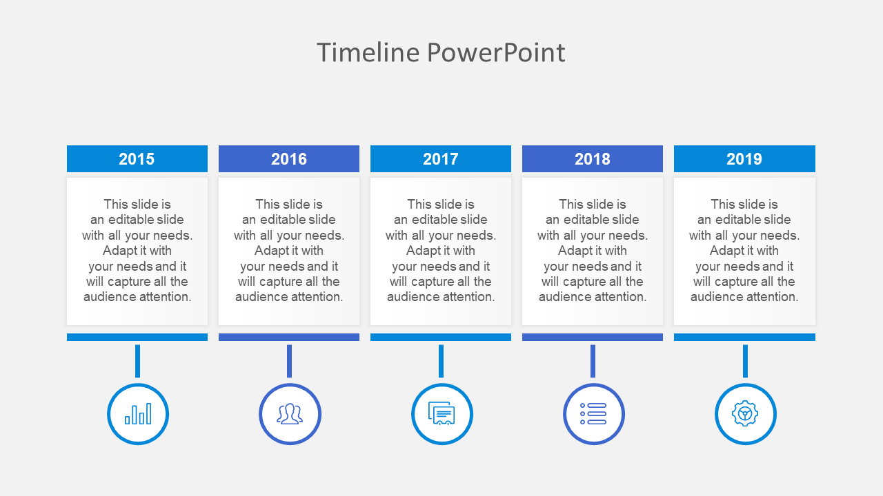 timeline powerpoint 2003-blue